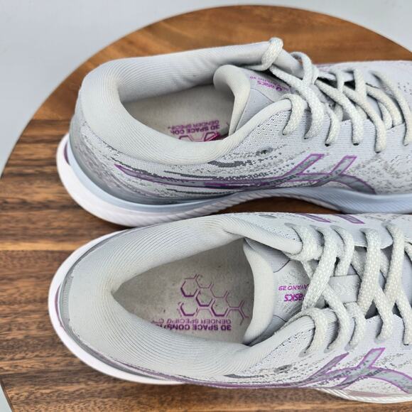 Asics Gel Kayano 29 Shoes Women's 9 Gray Orchid Training Running Sneakers - Picture 7 of 9